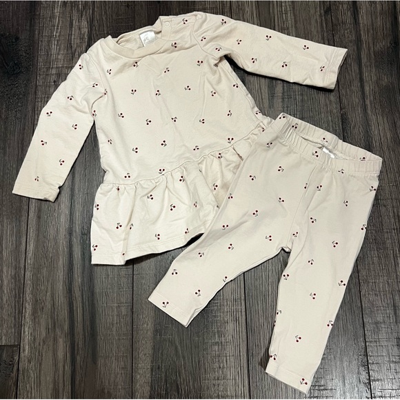 H&M Other - H&M Cherries Long Sleeve Dress and Leggings